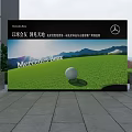 Mercedes Benz Car Display Event With Outdoor Stage And Indoor Venue Setup