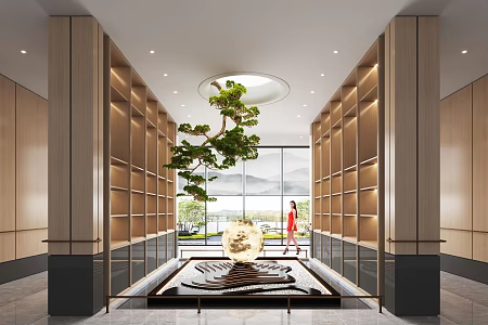 Modern landscape sketch interior landscape sketch 3d model