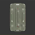 Green Military Style Storage Container With Red Stripe And 24H Label