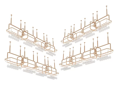 Household Supplies Metal Drying Racks With Multiple Hooks For Clothes Organization 3d model