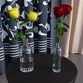 Flower Vase Red Rose Vase Yellow Rose Vase Vase Flower Flower Flower-arranging Rose Flower Glass Vase 3d model