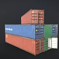 Colorful Stacked Container Furniture Design With Branded Storage Units