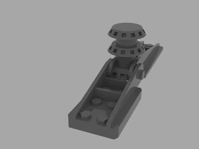 Gray 3D Model of Industrial Mechanical Component With Cylindrical Structural Design 3d model