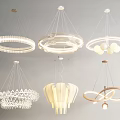 Modern Chandelier Lighting Combinations with Circular Geometric and Creative Hanging Designs
