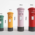 Posting Box Mailbox Public Mailbox Public Equipment 3d model
