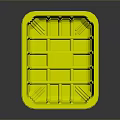 Yellow Plastic Rectangular Storage Container For Home Organizing Purposes