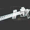 Black Tactical Rifle With Scope Magazine And Picatinny Rail System