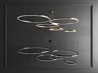 Pendant ring lamp 3d model