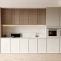 Modern Wine Cabinet Design In Open Kitchen With Wooden And White Finishes