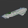 White Water Vessel Model With Detailed Deck Structure And Smooth Hull Design 3d model
