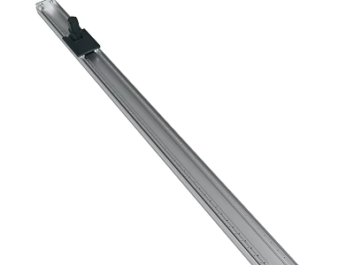 Stainless Steel Drawer Slide With Black Plastic Connector And Smooth Glide 3d model