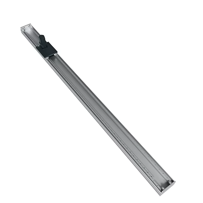 Stainless Steel Drawer Slide With Black Plastic Connector And Smooth Glide 3d model
