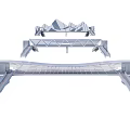 Three Different Modern Landscape Bridge Designs With Geometric Structures And Steel Frames