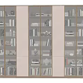 Modern Bookcase With Sleek Design Multiple Shelves Books Decorative Vases And Sculptures