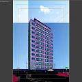 Modern High Rise Residential Building with Large Windows Balconies and Green Trees