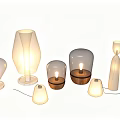 Contemporary Pendant Lighting Fixtures With Creative Glass And Wooden Bases For Interior Decor
