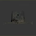 Military Artillery Weapon Featuring Green Rusted Surface And Heavy Duty Mount