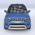 Suzuki Blue Compact SUV Car With Black Roof Black Wheels And Sporty Grille Design