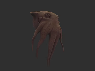 Detailed 3D Model of Octopus with Curved Tentacles and Distinct Head Structure 3d model