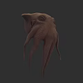 Detailed 3D Model of Octopus with Curved Tentacles and Distinct Head Structure