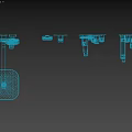 Modern Black Shower Fixtures Including Handheld Overhead Heads And Control Valves