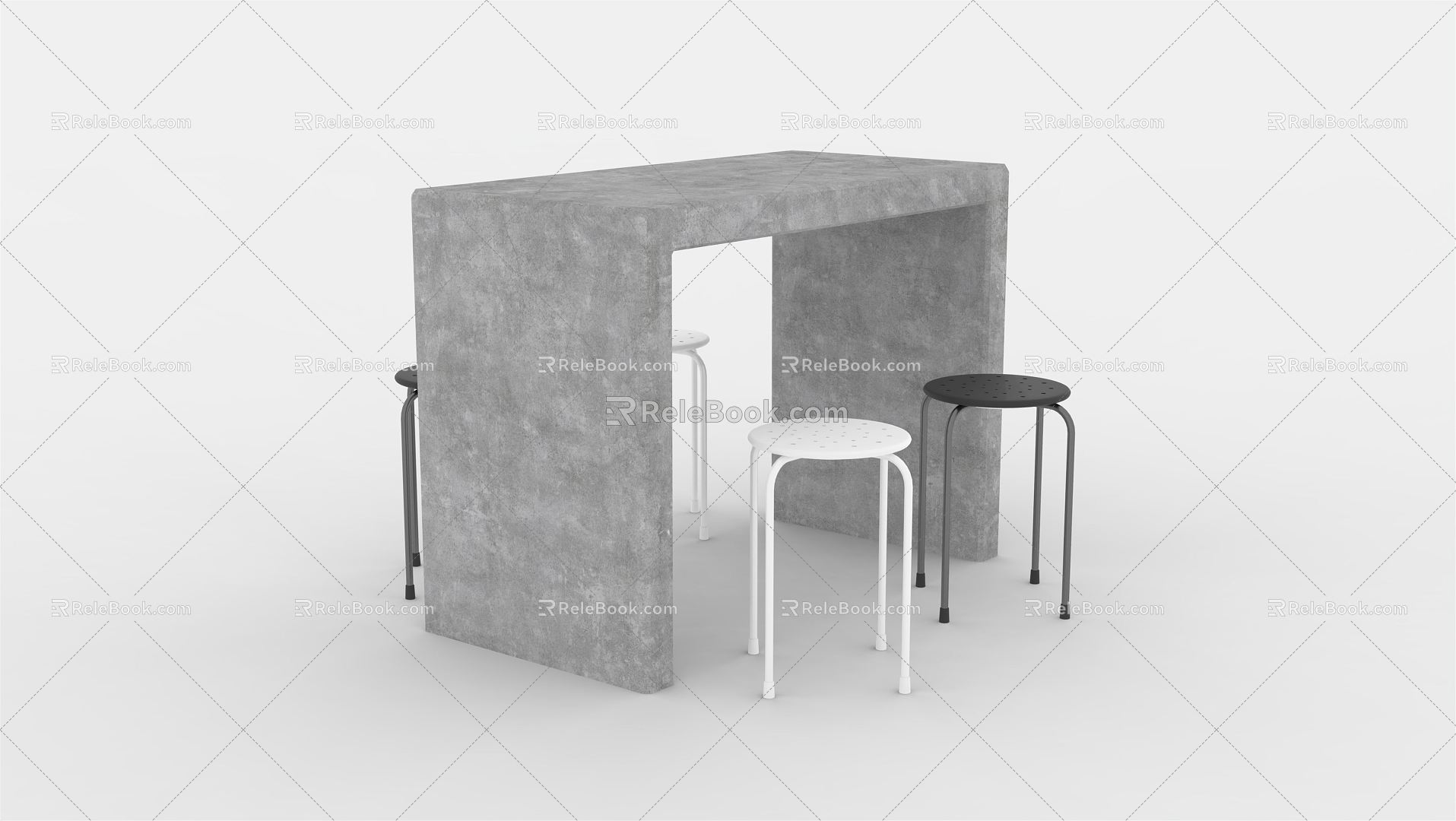 Modern Outdoor Table and Chair Outdoor Leisure Table and Chair 3d model