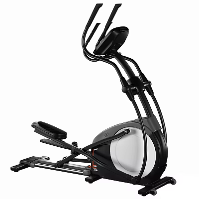 Modern Elliptical Trainer With LCD Display And Comfortable Pedals For Home Gym 3d model