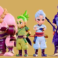 Game Characters Game Characters Style Characters Anime People Q Version Cartoon People Doll Woman 3d model