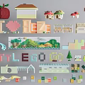 Modern Lego Sculpture Lego Architecture Lego Backwall Blocks Lego Sculpture 3d model