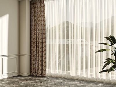 Modern Curtain Fabric Curtain Gauze Curtain Dream Curtain model