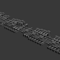 Industrial Equipment Pipeline System With Arranged Mechanical Components And Structural Frames