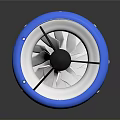 Aerospace Merlin Rocket Engine With Blue And White Propulsion Design For Space Technology