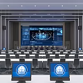 modern command center emergency command center 3d model