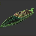 Sleek ThunderCat Speedboat In Blue Black With Streamlined Design And Seats