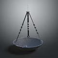 Commercial Hanging Equipment With Metal Chains And Circular Tray For Commercial Heating Or