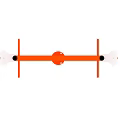 Orange Curved Playground Seesaw With Double Seats For Kids Outdoor Use