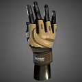 Fingerless Utility Glove With Breathable Mesh And Adjustable Wrist Strap