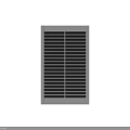 Modern Black Window Shutters With Vertical Slats For Home Interior Design 3d model