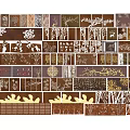 Various Modern Feature Wall Designs With Intricate Patterns And Artistic Carvings 3d model