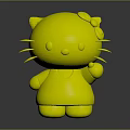 Hello Kitty Character With White Body Red Bow Black Whiskers And Red Dress