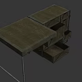 Portable Military Field Table 3d model