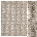 Square Rug With Woven Texture In Neutral Beige Tone For Living Room Decor