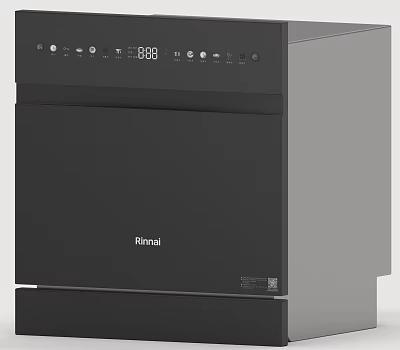 Rinnai Modern Built in Kitchen Appliance with Black Design Control Panel and Digital 3d model