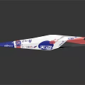 Colorful Aerospace Paper Plane Model with Tianhe Logo and Blue White Red Design
