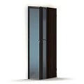 Modern Swing Door With Glass Panel And Wooden Frame For Home Interior