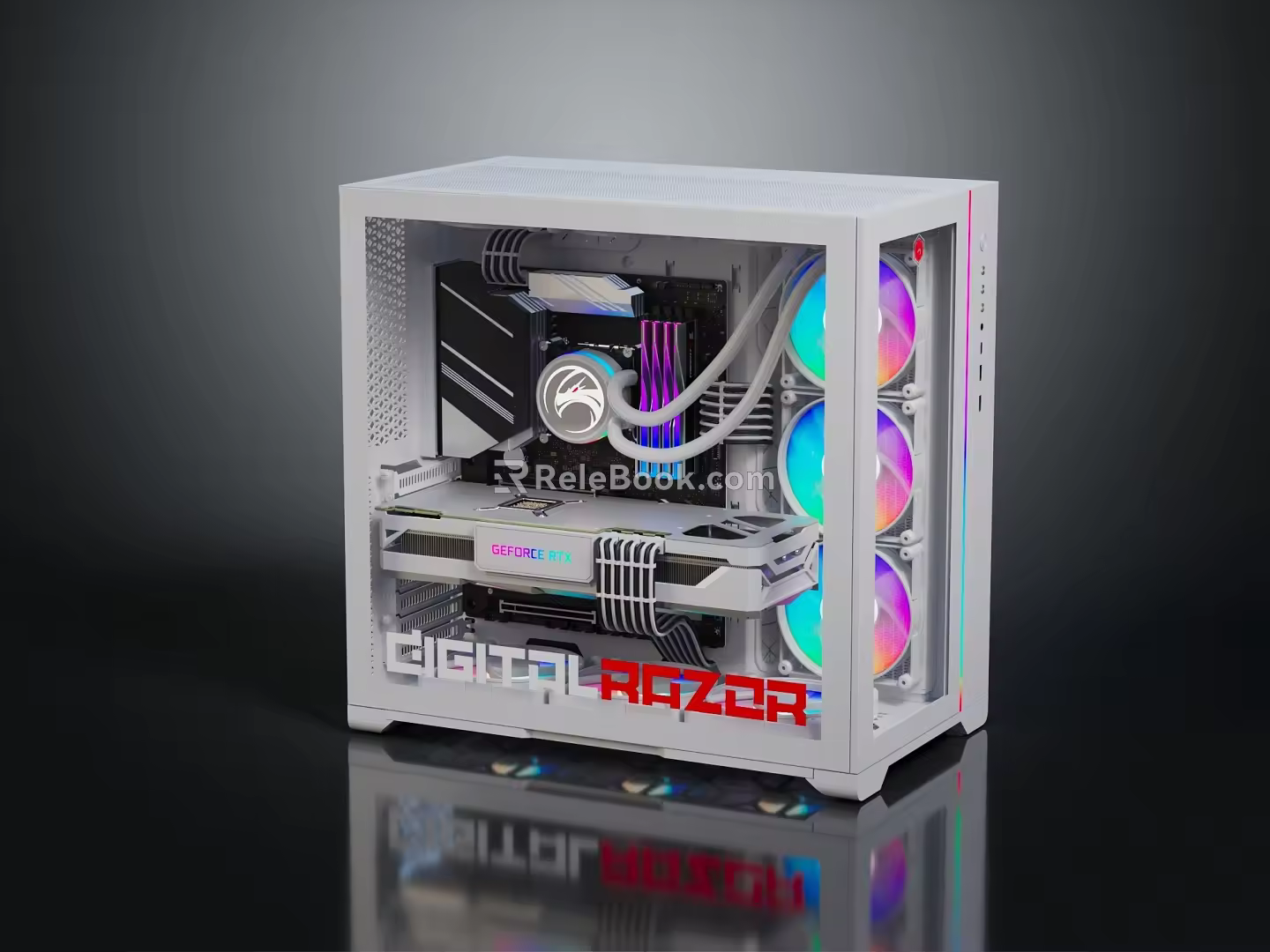 Modern mainframe liquid-cooled chassis high-end chassis 3d model