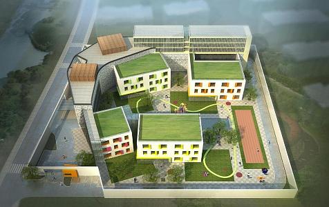 Modern Kindergarten Architecture Yueqing City Soong Ching Ling International Kindergarten International 3d model