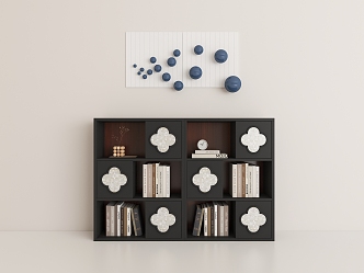 Modern Simple Bookcase Decorative Cabinet 3d model