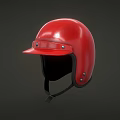 Shiny Red Helmet Protective Headgear For Sports With Adjustable Strap Smooth Surface