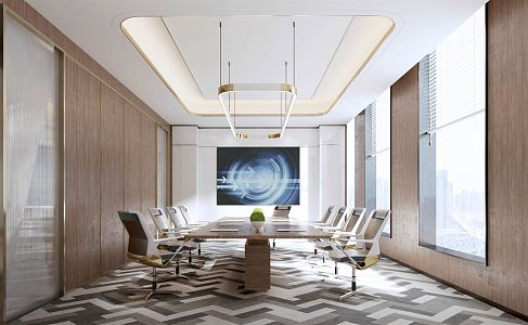 Light Luxury Meeting Room 3d model